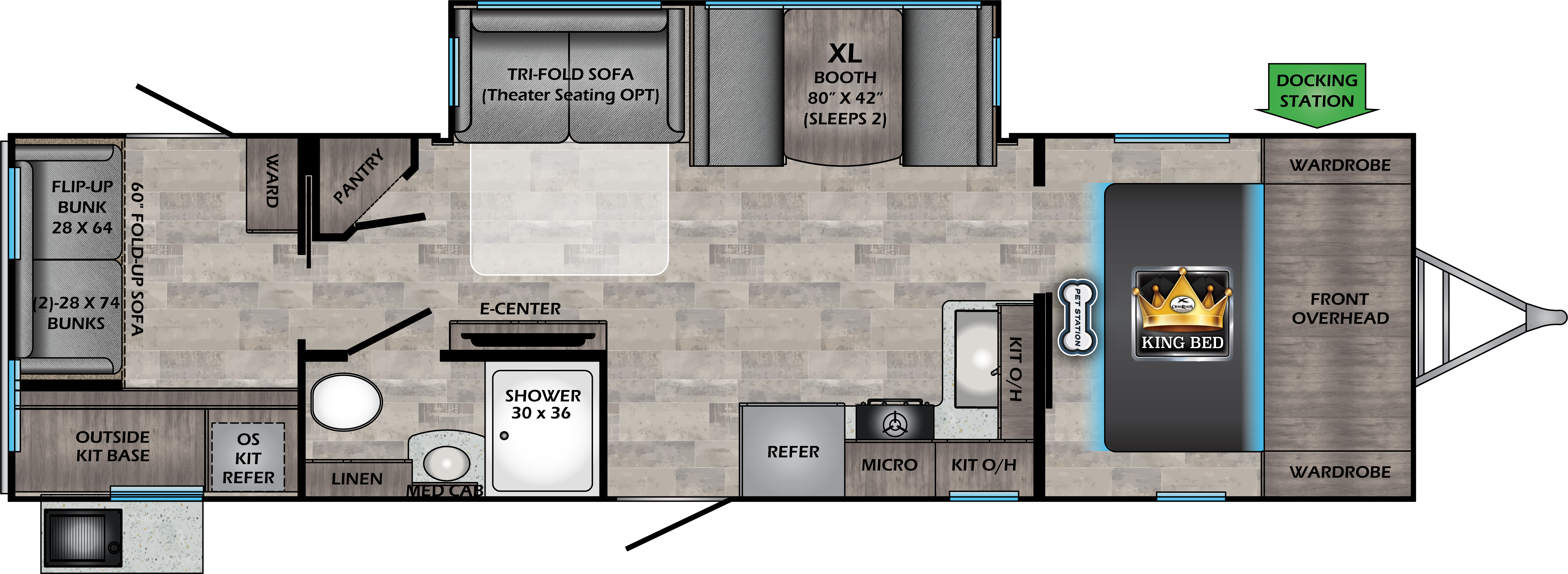 2022 CROSSROADS SUNSET TRAIL 299QB, , floor-plans-day image number 0